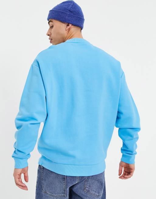 ASOS DESIGN oversized sweatshirt in blue, 2 of 4