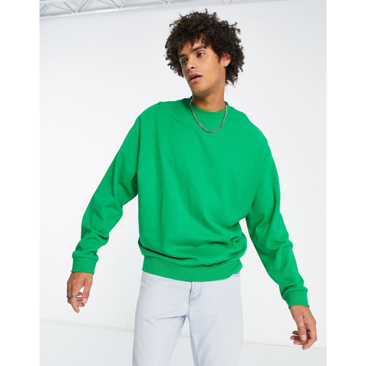 ASOS DESIGN oversized sweatshirt in bright green ASOS