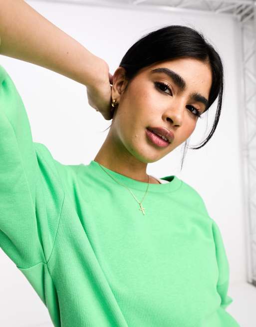 Asos green hot sale sweatshirt