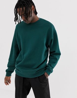 oversized green sweatshirt