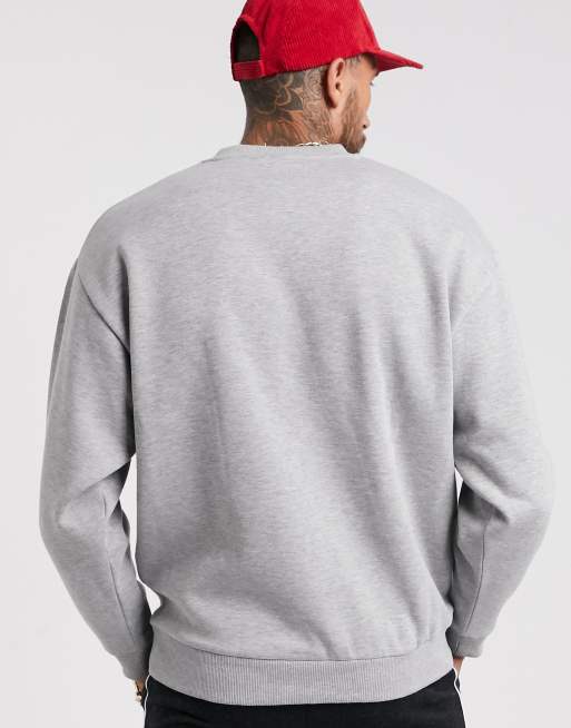 SOFT OVERSIZED SWEATSHIRT - Gray marl