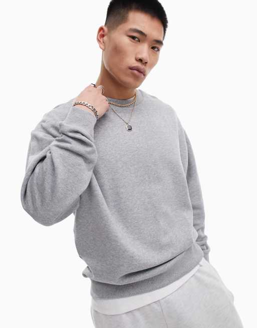 SOFT OVERSIZED SWEATSHIRT - Gray marl