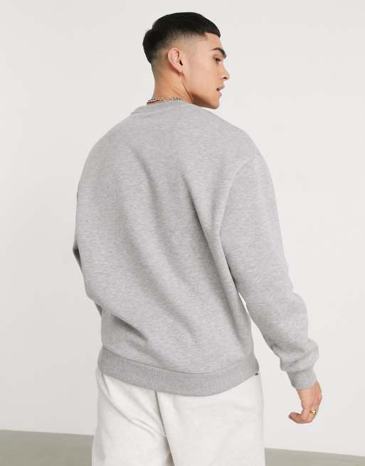 ASOS DESIGN oversized sweatshirt in gray marl | ASOS