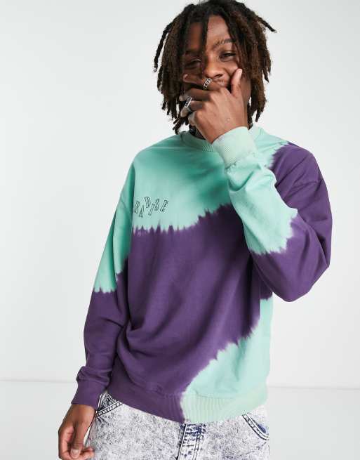 Blue purple best sale tie dye sweatshirt