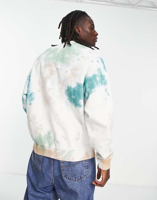 ASOS Oversized Denim Jacket In Tie Dye