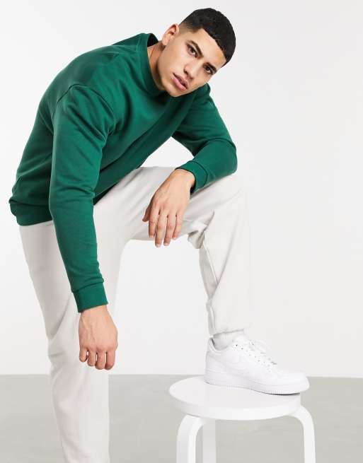 ASOS DESIGN oversized sweatshirt in green