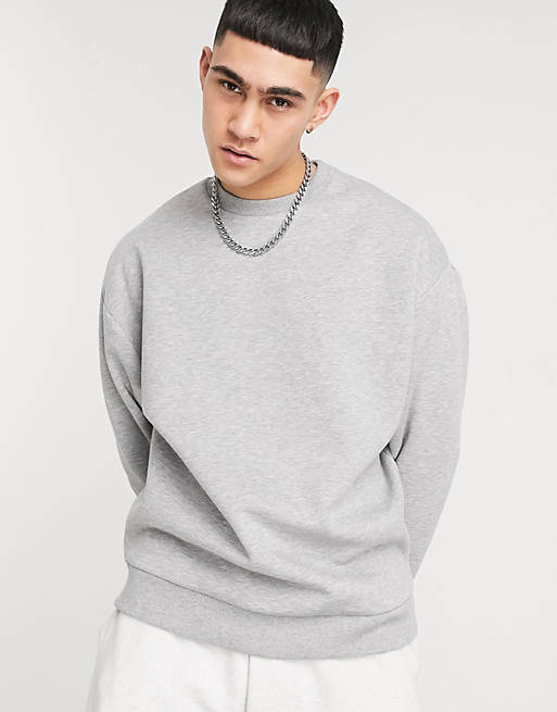 ASOS DESIGN - Oversized sweatshirt in grijs