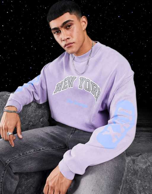 Asos purple sweatshirt hot sale