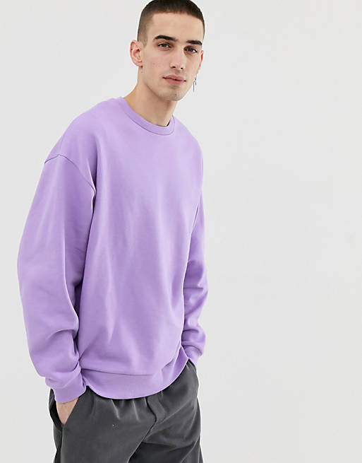 ASOS DESIGN oversized sweatshirt in lilac | ASOS