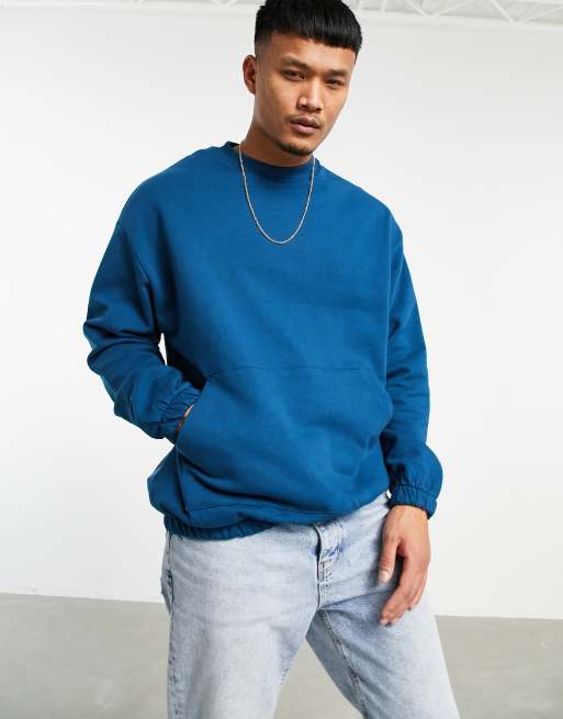 Asos navy 2024 sweatshirt