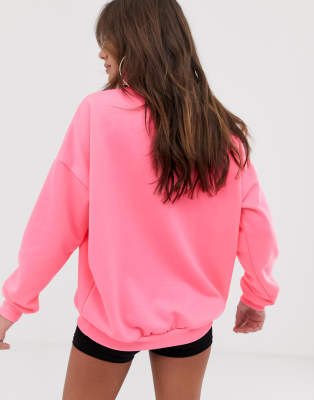 fluorescent pink hoodie