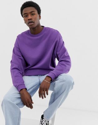 ASOS DESIGN - Oversized sweatshirt in paars