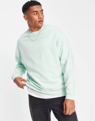 ASOS DESIGN oversized sweatshirt in pastel green