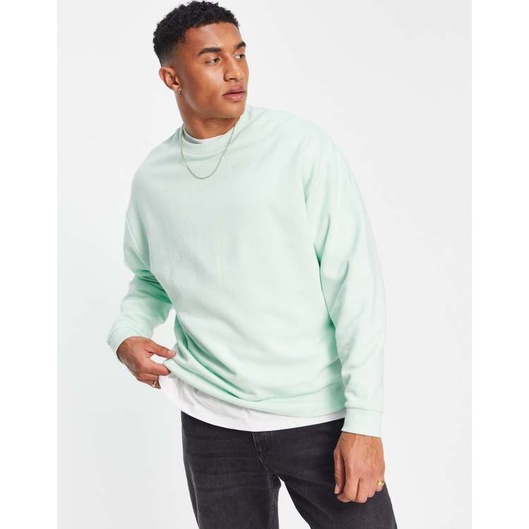 ASOS DESIGN oversized sweatshirt in pastel green | ASOS