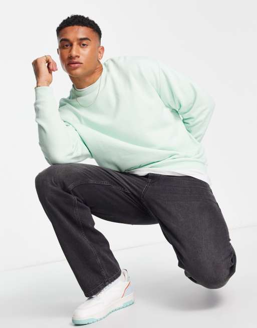 ASOS DESIGN oversized sweatshirt in pastel green