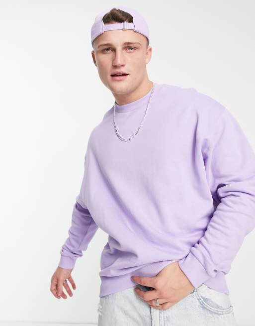 ASOS DESIGN oversized sweatshirt in pastel purple