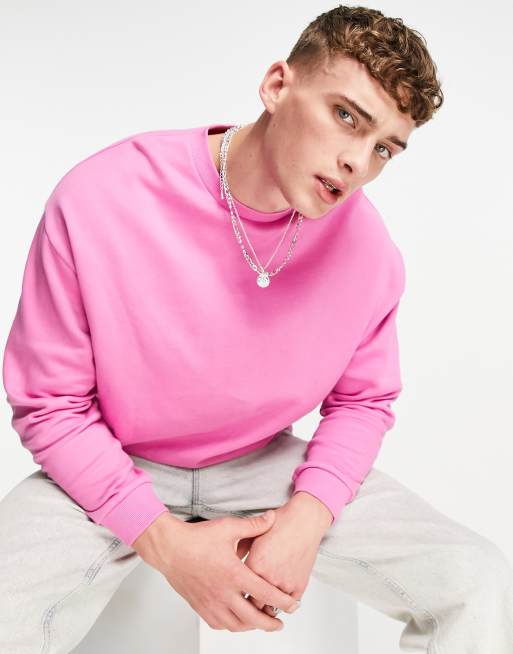 ASOS DESIGN oversized sweatshirt in pink with Japan scenic print - BPINK -  BPINK