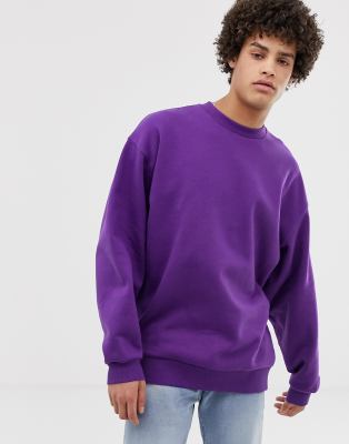 purple oversized sweatshirt