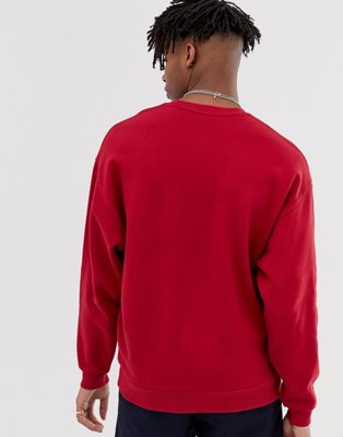 red sweatshirt asos