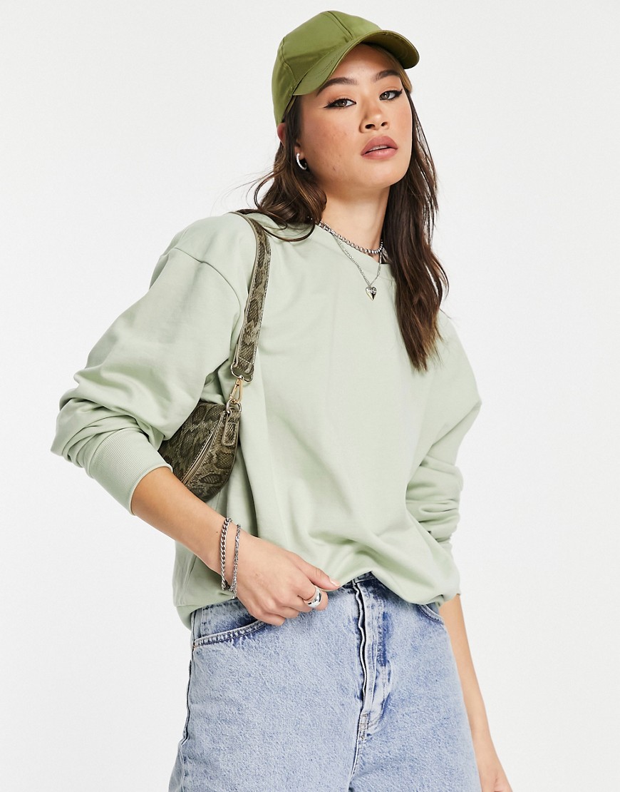 ASOS DESIGN oversized sweatshirt in sage-Green