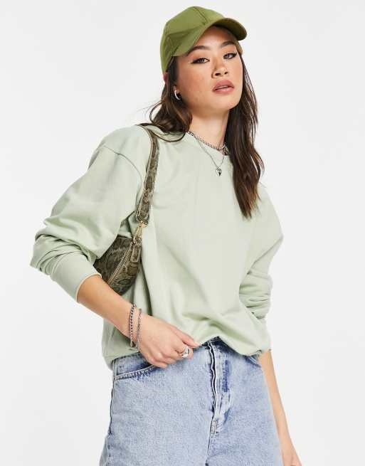 ASOS DESIGN - Oversized sweatshirt in saliegroen