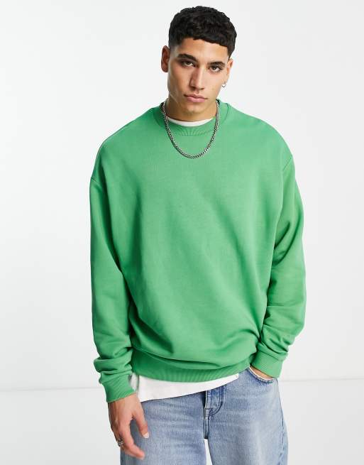 ASOS DESIGN oversized sweatshirt in vibrant green | ASOS