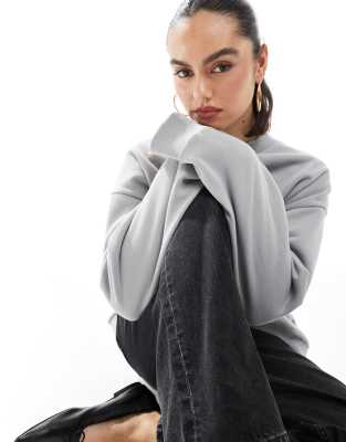 Asos Design Oversized Sweatshirt In Gray