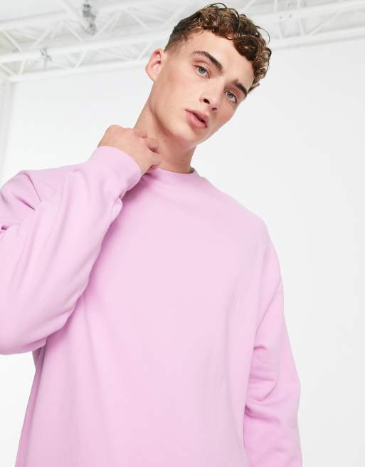 ASOS DESIGN oversized t-shirt with crew neck in bright pink