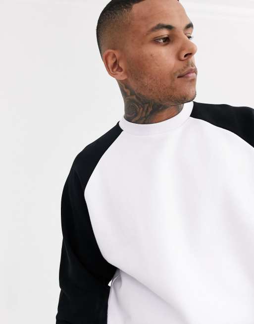 ASOS WHITE oversized short sleeved sweatshirt in stone