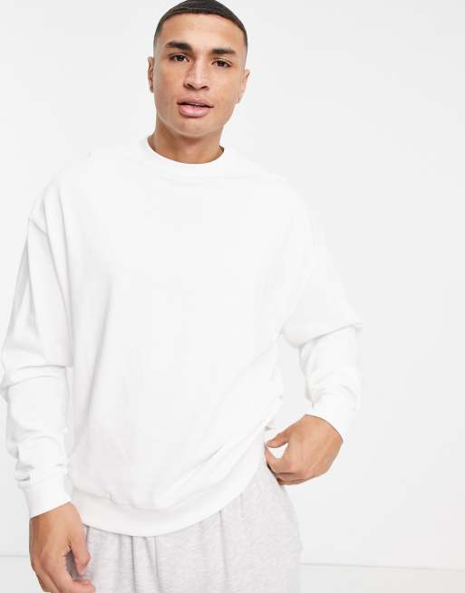 White shop sweatshirt asos