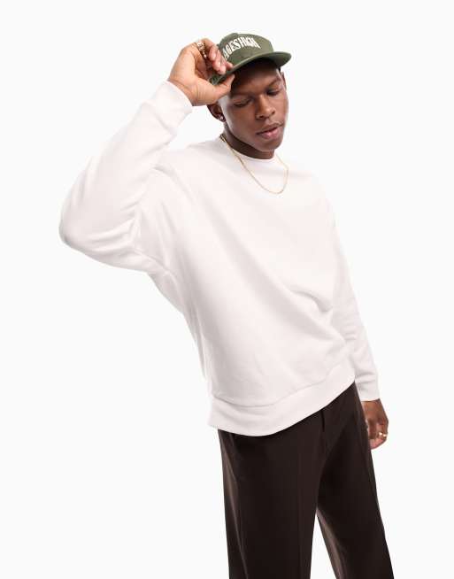 ASOS DESIGN oversized sweatshirt in white ASOS