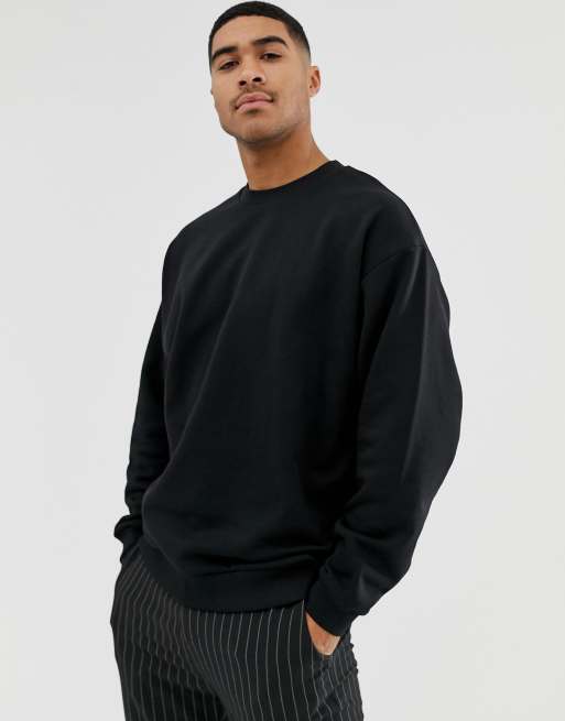ASOS DESIGN - Oversized sweatshirt in zwart