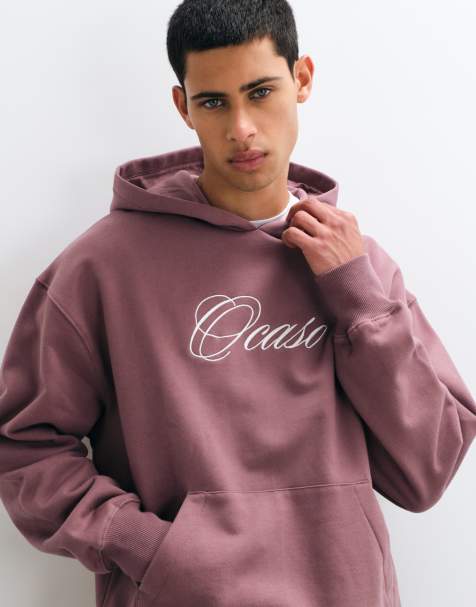 ASOS DESIGN oversized sweatshirt med polo-halsudskæring, løbesnor i kanten og print i grå – koksgrå - view 1