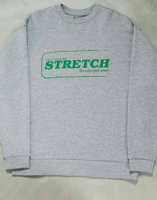 ASOS DESIGN - Oversized sweatshirt med wellness-print på brystet