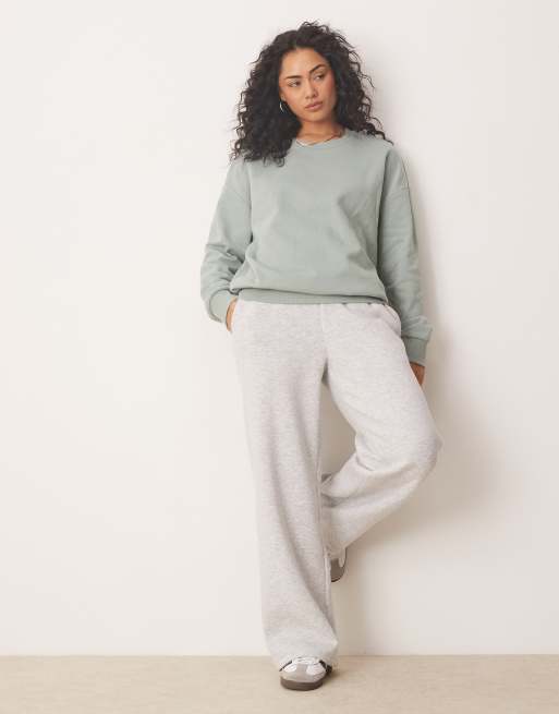 ASOS DESIGN - Oversized sweatshirt met bolle print op de achterkant in groen met wassing, 2 van 4