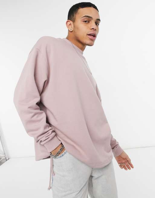 ASOS Design - Oversized sweatshirt met zoom met trekkoord ...