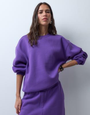 Asos Design Oversized Sweatshirt Set In Blue