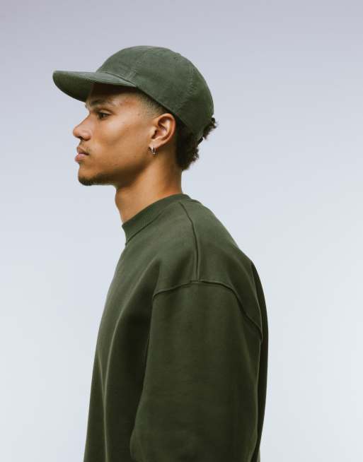 ASOS DESIGN - Oversized sweatshirt van 400gsm zware premium stof in kaki