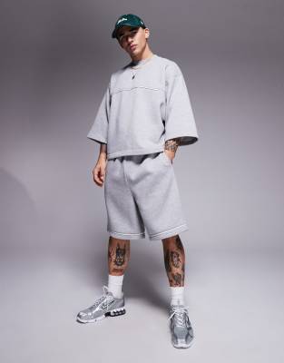Asos Design Oversized Sweatshirt With 3/4 Length Sleeves