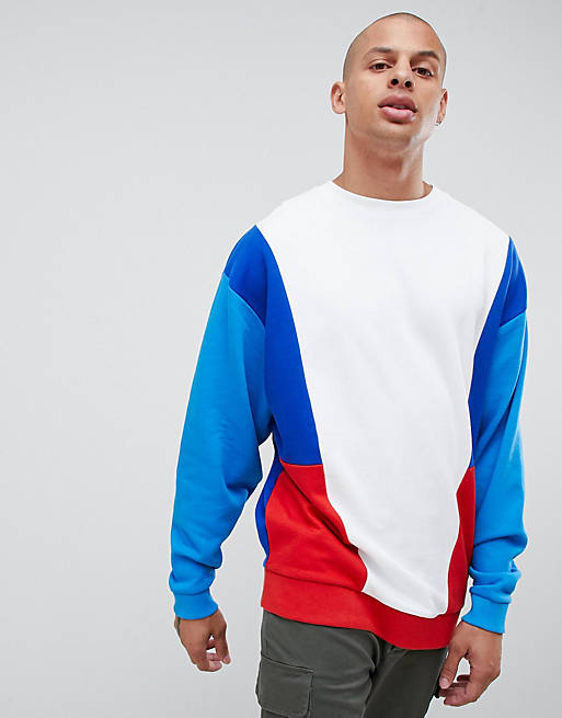 ASOS DESIGN oversized sweatshirt with color blocking | ASOS