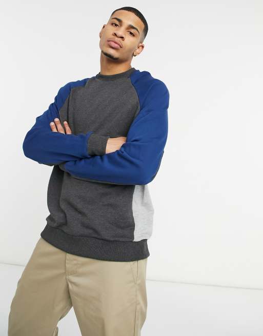ASOS DESIGN oversized sweatshirt with color blocking