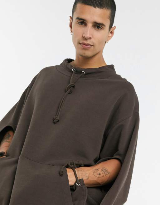 エイソス ASOS DESIGN oversized hoodie with curved blocking in