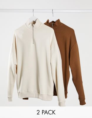 half zip sweatshirt asos