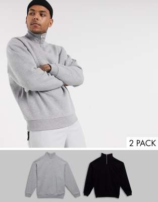 half zip sweatshirt asos