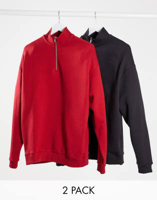 half red half black hoodie