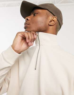 half zip sweatshirt asos