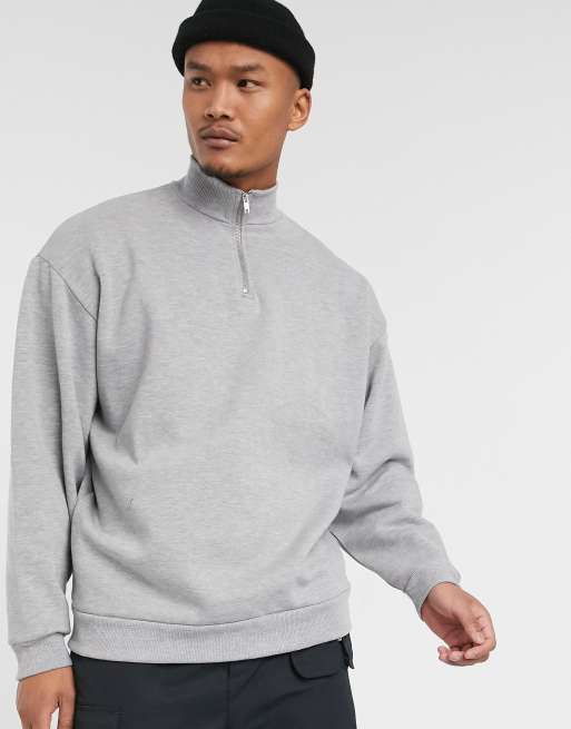 Half Zip Oversized Sweatshirt