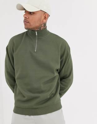 half zip sweatshirt asos