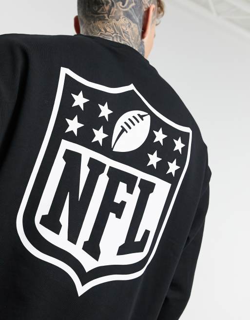 ASOS DESIGN oversized sweatshirt with NFL back print in black