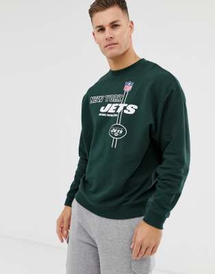 ASOS DESIGN New York Jets shrunken graphic tshirt with long sleeve